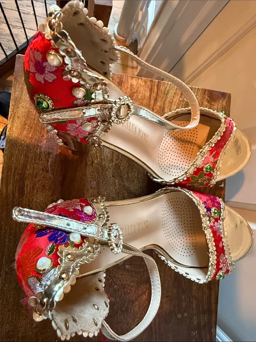 Azalea Wang Cici Red Platform heels